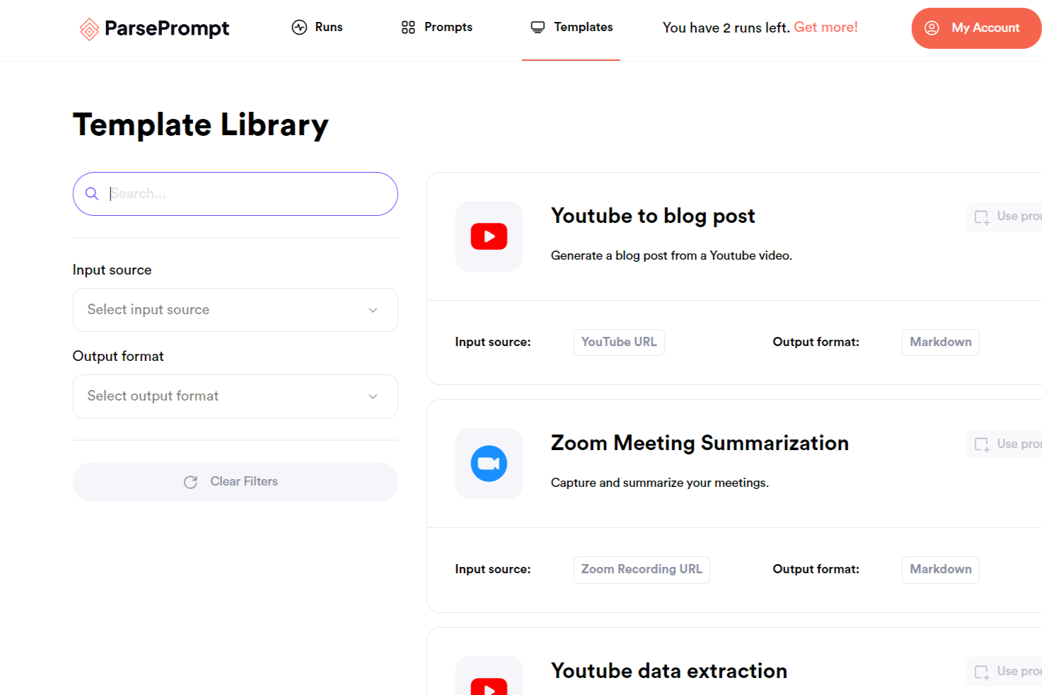 YouTube動画からブログ記事が作成できる「ParsePromptAI」